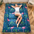 MAXYOYO Japanese Floor Mattress Futon Mattress, 4" Thicken Tatami Mat Sleeping Pad Foldable Roll Up Mat Boys Girls Dormitory Pad Kids Floor Lounger Pillow Bed, Charcoal Grey, Queen Size