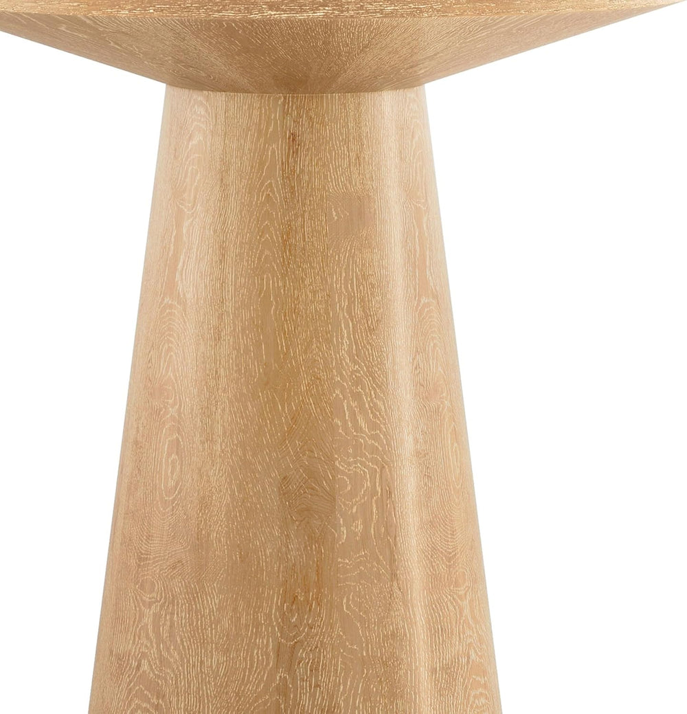 Furniture of America Lestara Modern Solid Wood 2-Piece Brown 29-inch Round En...