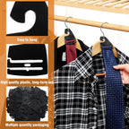 Maxdot 100 Pcs Tie Hangers, Plastic Neck Tie Holders for Display, Black Necktie Hook Hangers for Men Retail Closet, 2.8 x 2 inches