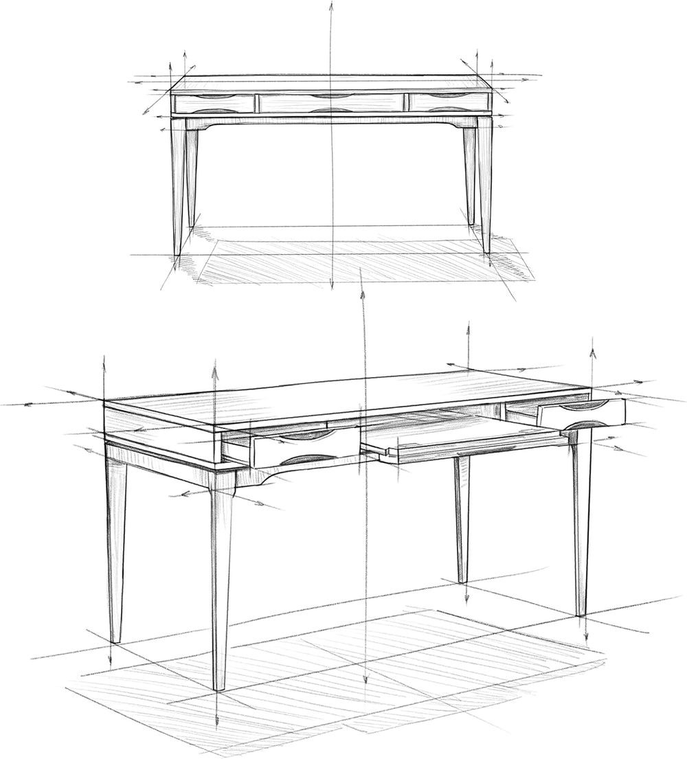 SIMPLIHOME Harper 60" Wide Solid Wood Writing Desk in Walnut Brown