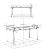 SIMPLIHOME Harper Desk - 60-Inch Wide Solid Hardwood Writing Desk in Farmhouse Grey, Mid-Century Modern Home Office Computer Table for Workspace or Study with 2 Drawers and Flip-Down Keyboard Tray