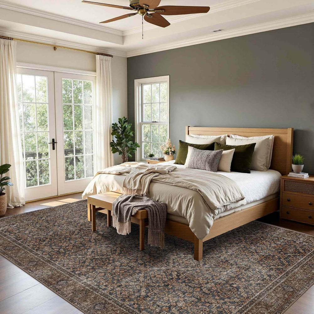 5x7 Area Rugs for Living Room Bedroom Vintage Washable Rug