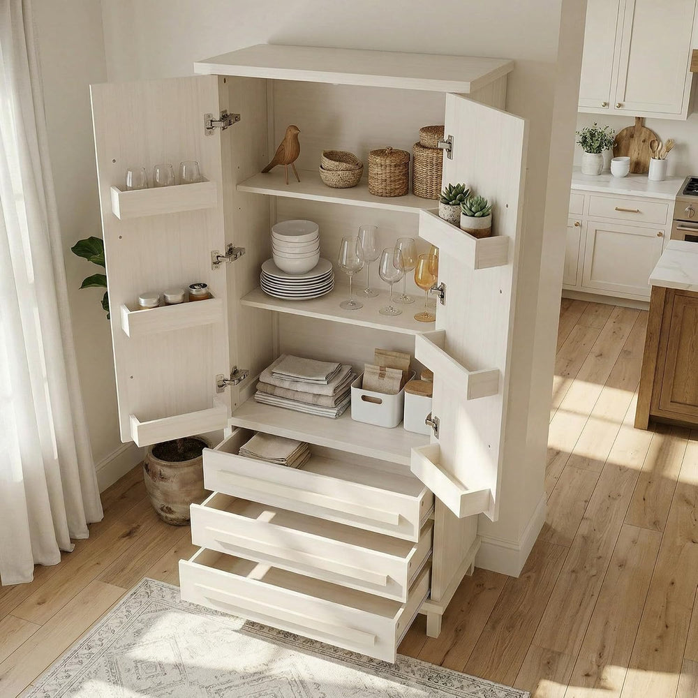 Christopher Knight Home Chenny 70''H Wooden Kitchen Pantry Cabinet, S...