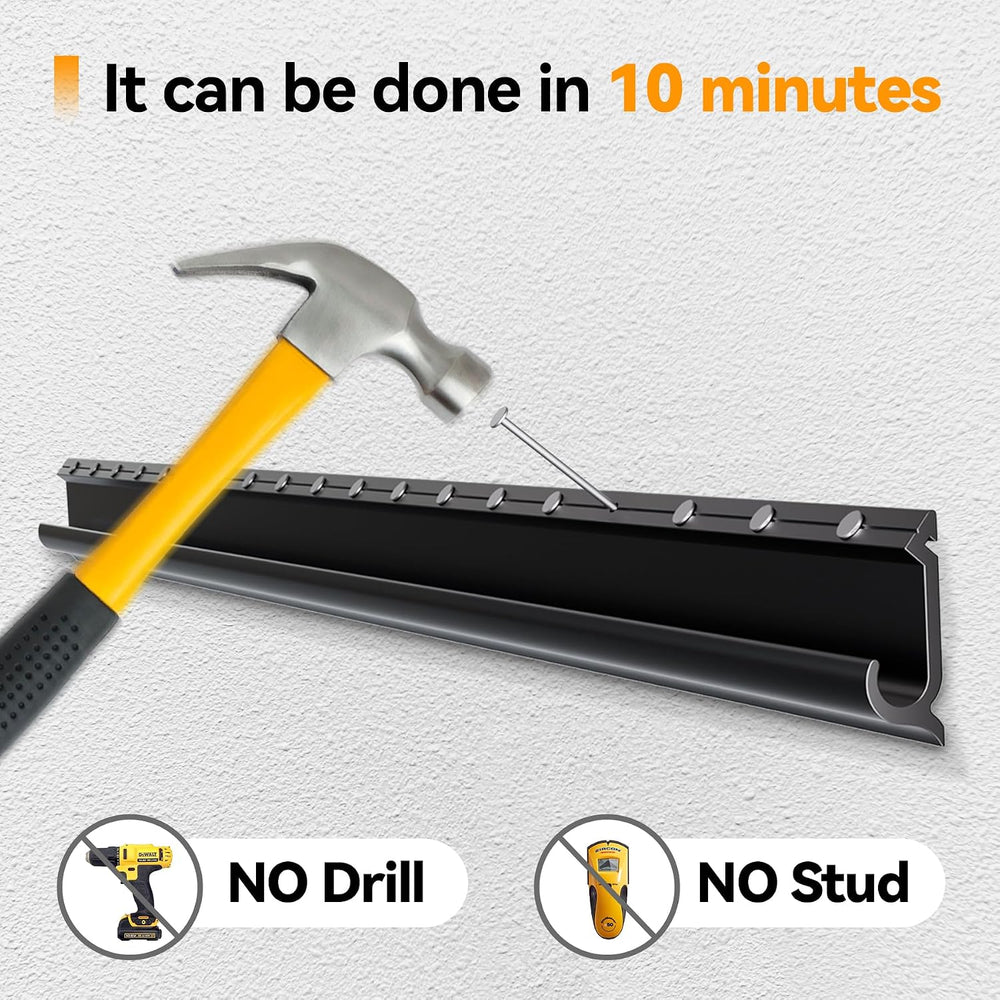 Studless TV Wall Mount for 32-75 inch TVs, Low Profile, No Drill | No Stud Dr...