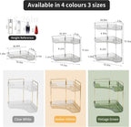 YCIA&DONE Corner Bathroom Counter Organizer, Makeup Organizer for Vanity, Skincare Cosmetic Perfume Tray, Corner Countertop Shelf Rack Storage for Bathroom Kitchen 2 Tiers (Smoky Gray)