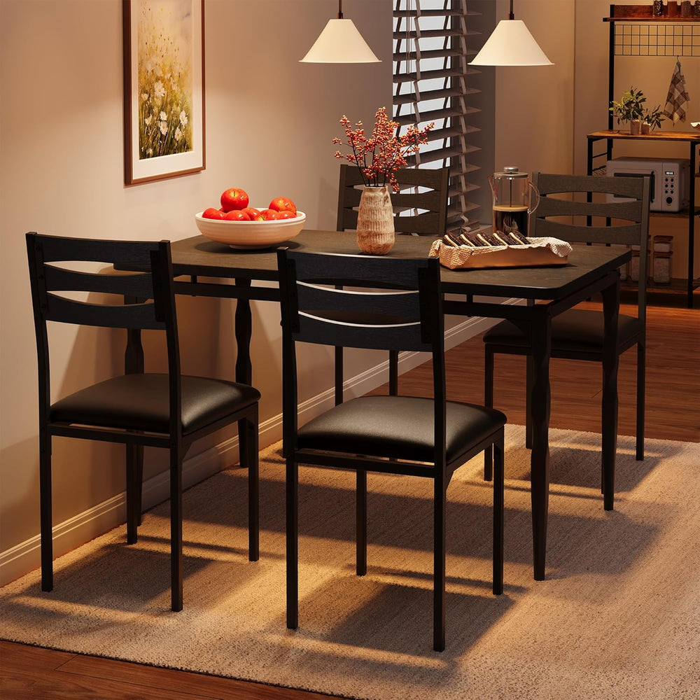 Garvee 5 Piecs Dining Table Set, Farmhouse Style Dining Table and Chairs Set ...