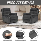 Swivel Rocker Recliner with 360 Degree Swivel, Small Recliners with 30 Degree, 90-150 Degree Angle, Lift Chair for Home Theater Seating, Adults, Living Room, Bedroom, Nursery, Dark Gray