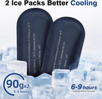 AMOZZ Insulin Cooler Travel Case with 2 Reusable Ice Packs – Compliant Medication Cooler for Travel, Insulated Diabetic Bag, Diabetes Travel Case & Organizer for Glucose Monitor and Syringes