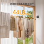 Retractable Heavy Duty Clothesline - Wall Mounted Indoor and Outdoor Laundry Drying Solution, 15.7ft Anti-Sagging Stainless Steel Rope (Grey)