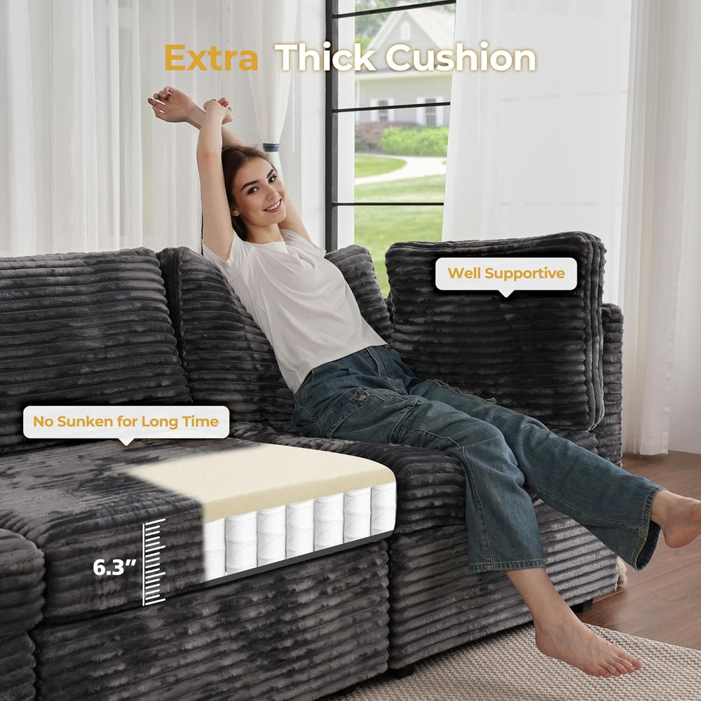 HOOOWOOO Cloud Sectional Couch,Modular L Shaped Sofa for Living Room,65x65 Fr...