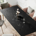 Floral Table Cover Protector Table Craft Mat, 42 x 72 Inch Upgraded 2.0mm Thick, Floral PVC Table Top Protector for Dining Room, Waterproof Black Desk Pad Mat, Easy to Wipe & Cut