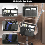 Cosmos Armrest Chair Side Organizer Bedside Caddy Organizer Bed Buk Storage Bag Armchair Wheelchair Hanging Side Pocket Bag for Ipad, Tablet, Cellphone, Remote Control, Magazines, Books & Water Bottle