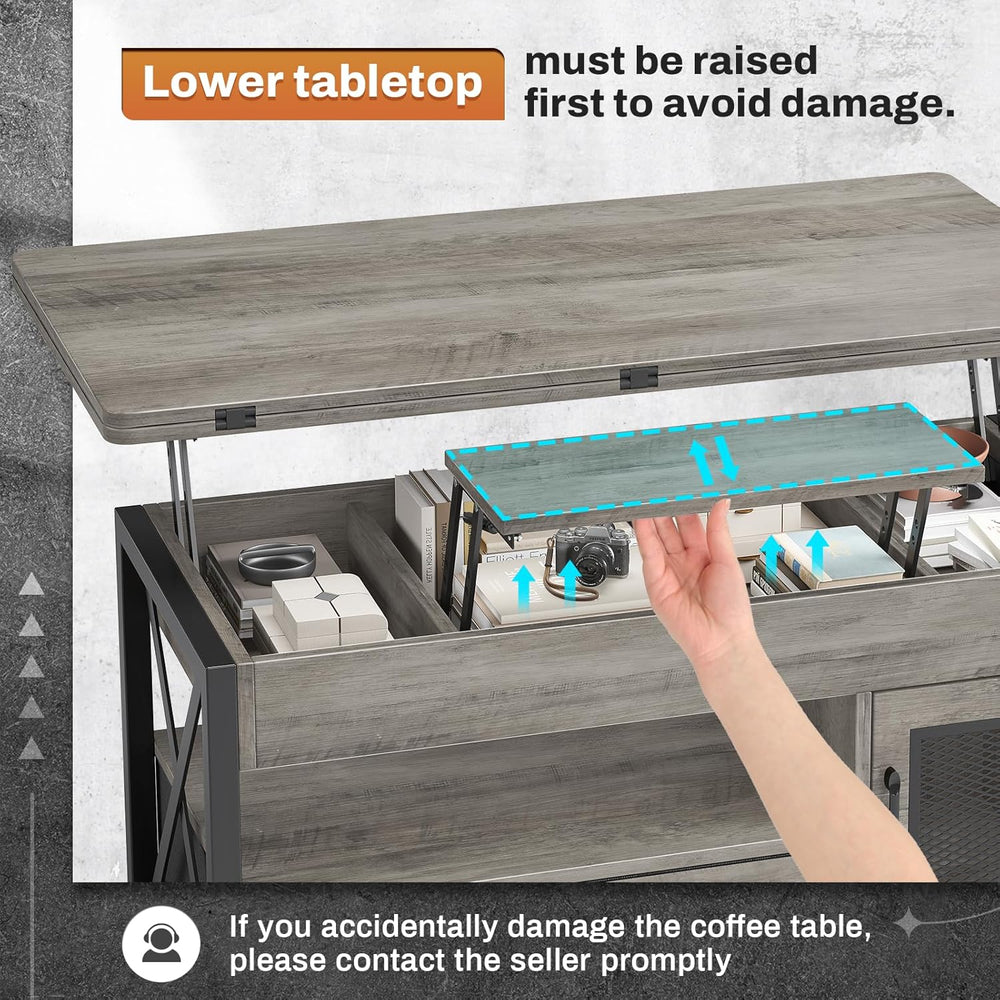 Itaar 40" Lift Top Coffee Table, 4 in 1 Coffee Tables with Storage Cabin...