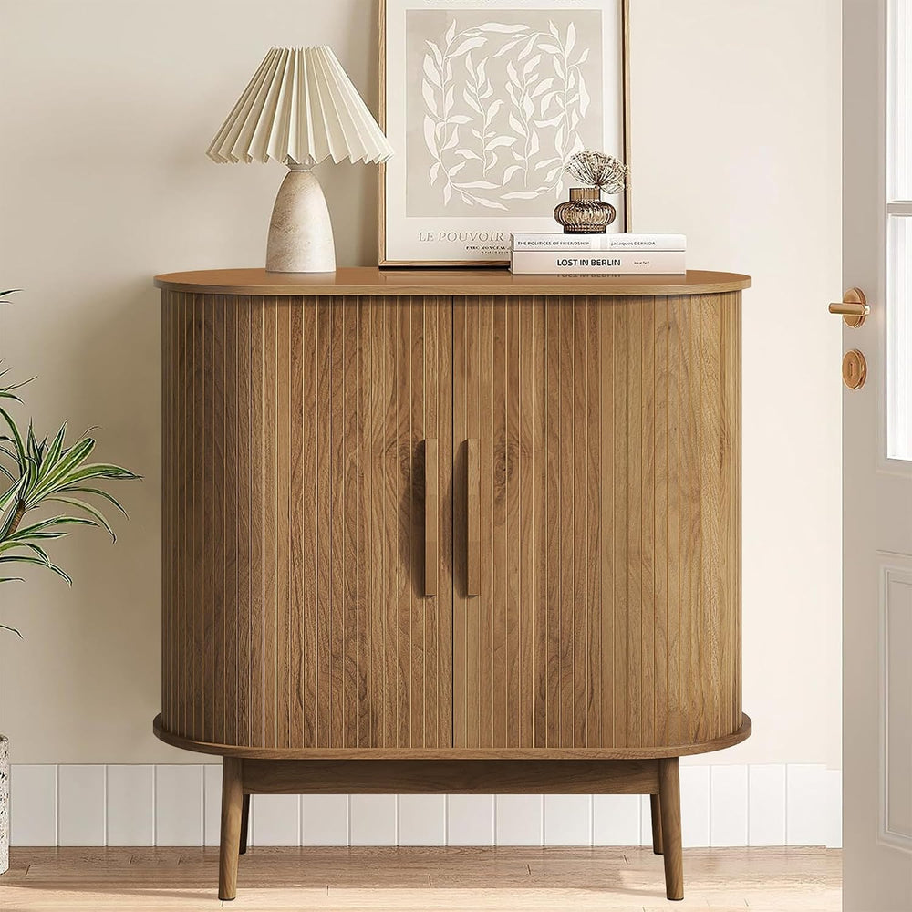 Small Sideboard Buffet Cabinet with Storage & Sliding Doors, 31" (Wa...