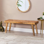 Christopher Knight Home Fircrest Wooden Rectangular Dining Bench, Kitchen Extra Seat, Entryway Bench for Home Hall Living Room, Natural