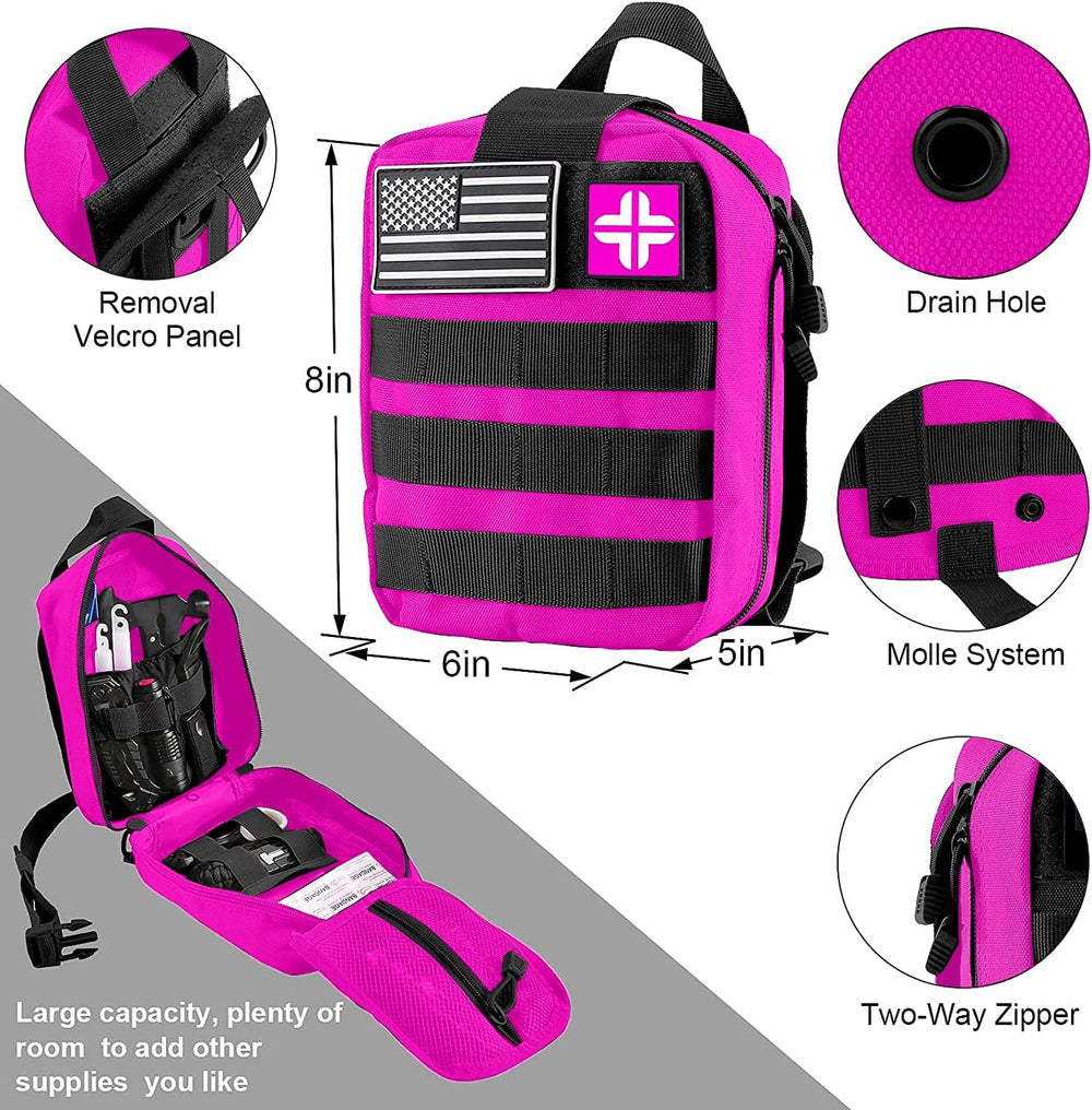 Survival Gear and Equipment with Molle Pouch, for Men Women Camping Outdoor A...