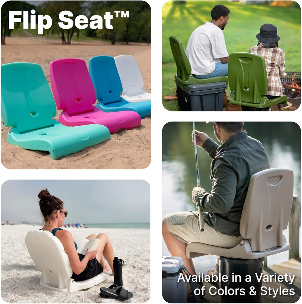 Step2 Seashell Flip Seat 2 Pack, Adult Portable Outdoor Chairs for Poolside, ...