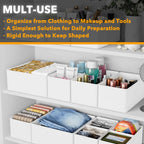 SpaceAid Drawer Organizer Clothes, 12 Pack Dresser Organizer Bins for Nursery, Closet Organization and Storage Dividers for Clothing, Baby Clothes, Underwears, Socks (White)