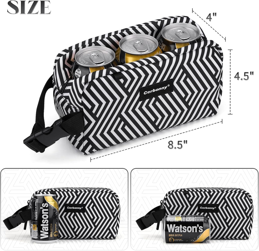 Freezable Lunch Bag,Freezable Snack Bag,Mini Cooler Bag for Travel/Work/School,Small Insulated Bag,Small Cooler Lunch Box with Ice Packs,Insulated Snack Bag,Freezable Snack Box with Handle Buckle