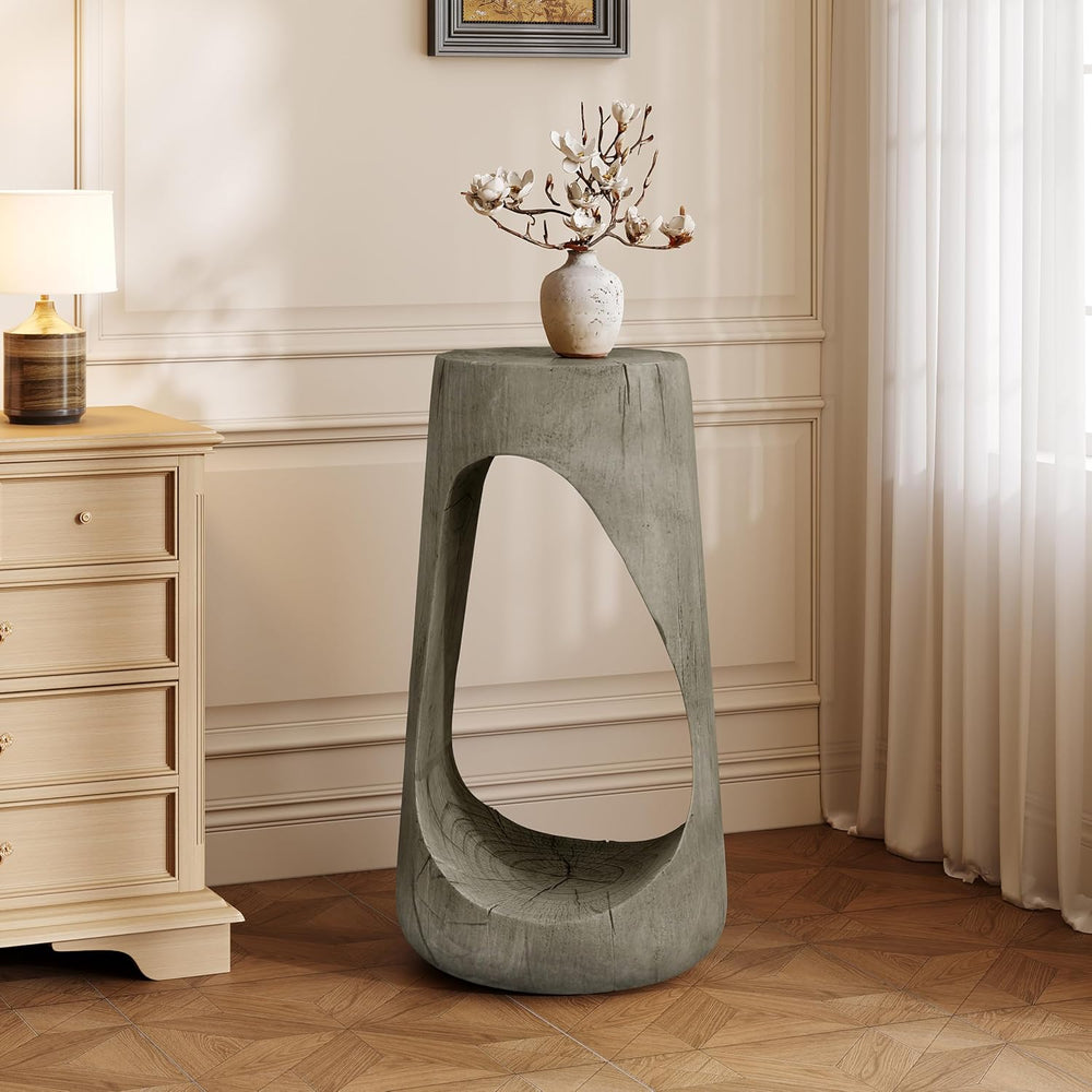 14.96" Side Table,Hollow Design End Patio Garden Stool Decorative Accent...