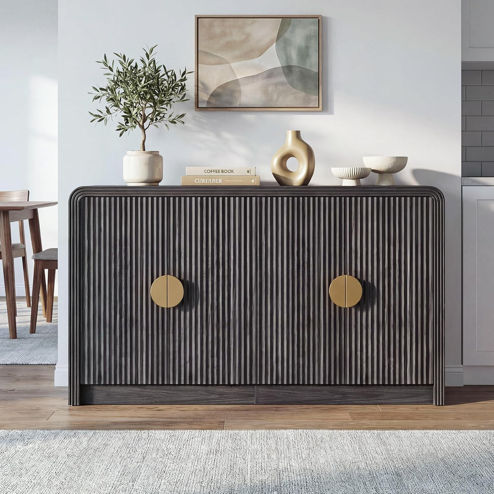 Decofy 55" Buffet Sideboard Cabinet, Mid Century Modern Console Cabinet ...