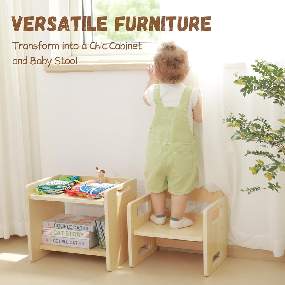 bpmfkid Montessori Weaning Table and Chair Set - Adjustable Design for Toddle...
