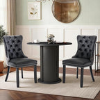 SoarFlash Kitchen Table and Chairs for 2, 31.5" Dining Table Set for 2 with Upholstered Chairs, 3 Piece Kitchen Table Set with Storage Shelf for Small Space, Apartment