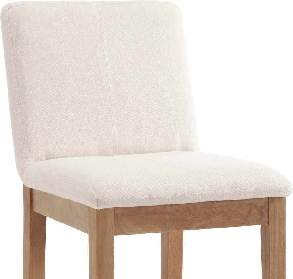 Kmax 30 Inch Bar Stools Set of 2 with Back Support, Linen, Cream | Farmhouse,...