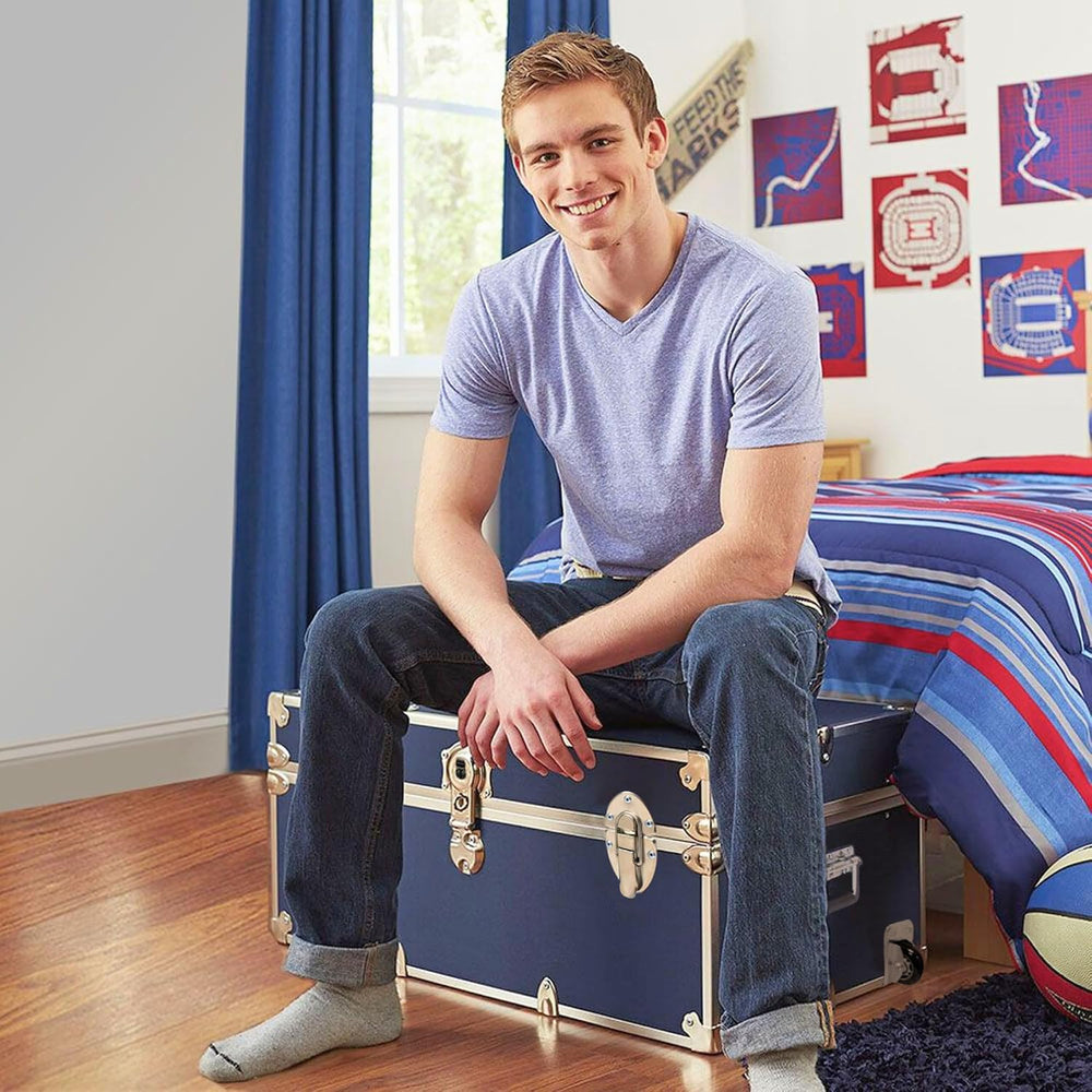 Rhino Large Essential Trunk with Wheels, Camp Footlocker, Dorm Storage | 32&q...
