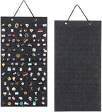 PACMAXI Hanging Brooch Pin Organizer, Display Pins Storage Case, Brooch Collection Storage Holder, Holds Up to 96 Pins.(Not Include Any Accessories) (M-170 Slots, Dark gray, Medium)