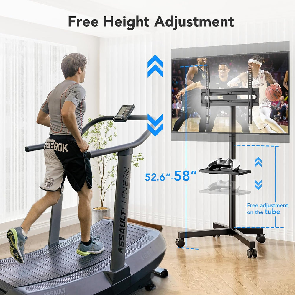AX WABER Mobile TV Stand for 23-60 Inch LCD LED Flat/Curved Panel Screen TVs,...