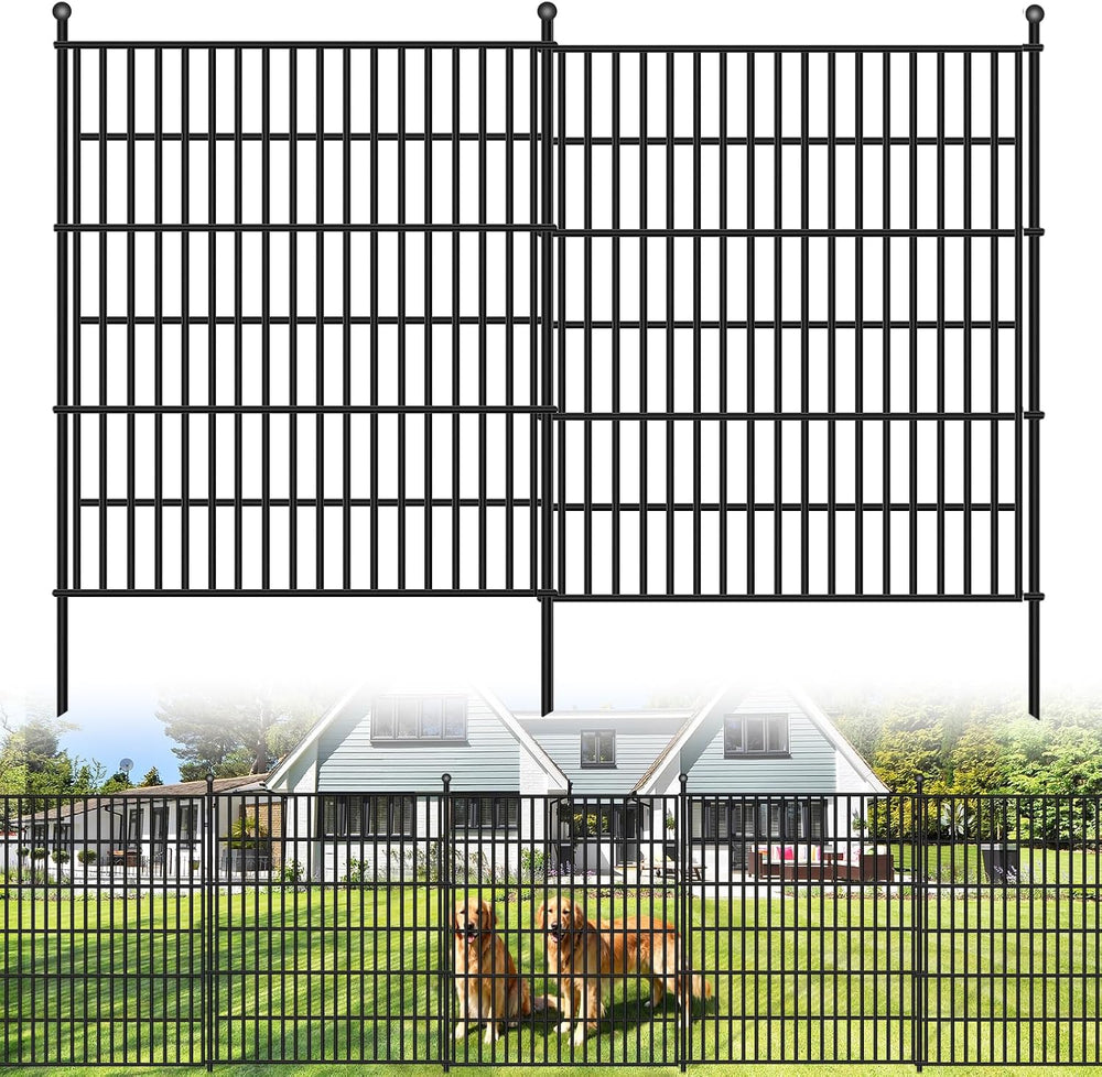 Toolterritary 15 Panels No Dig Garden Fence, 32 in(H) X36.3 ft(L) Metal Fence...
