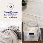HOMZ 2-Pack Latching Lid, Large Clear Plastic Storage Bins with Lids, 66 Quart, Gray Latch - Stackable Container Boxes for Home, Bathroom, and Office Organization