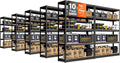 HOMEDANT House 48" Wide Boltless Heavy Duty Garage Storage Shelving Adjustable 5-Tier Metal Shelves Laminated Organization Shelf Industrial Utility Rack for Pantry Warehouse Office Store 10Pack