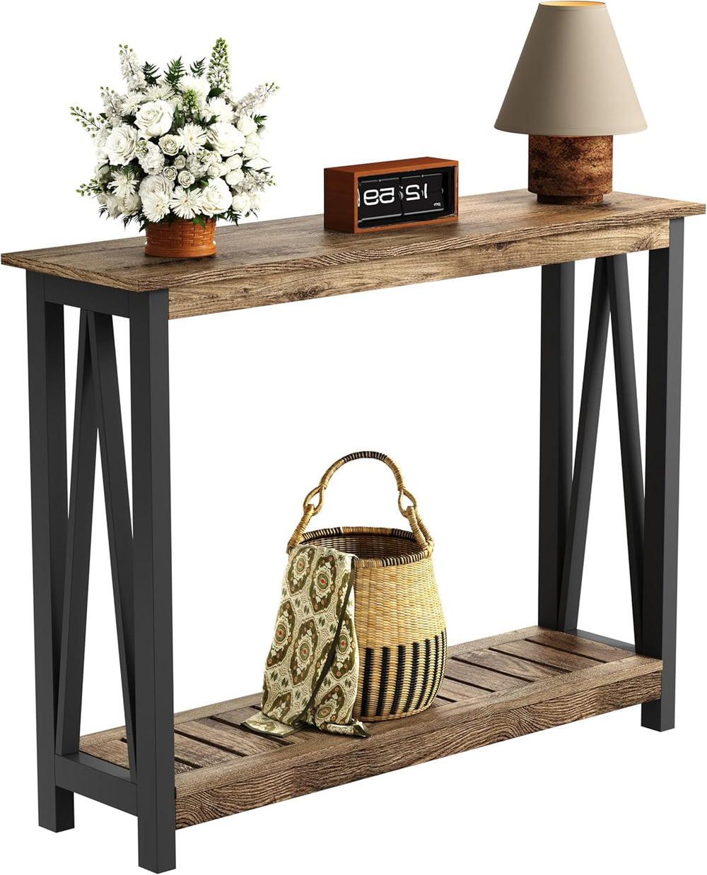 ChooChoo Farmhouse Console Table, Narrow Sofa Table for Entryway, 40 Inch | R...