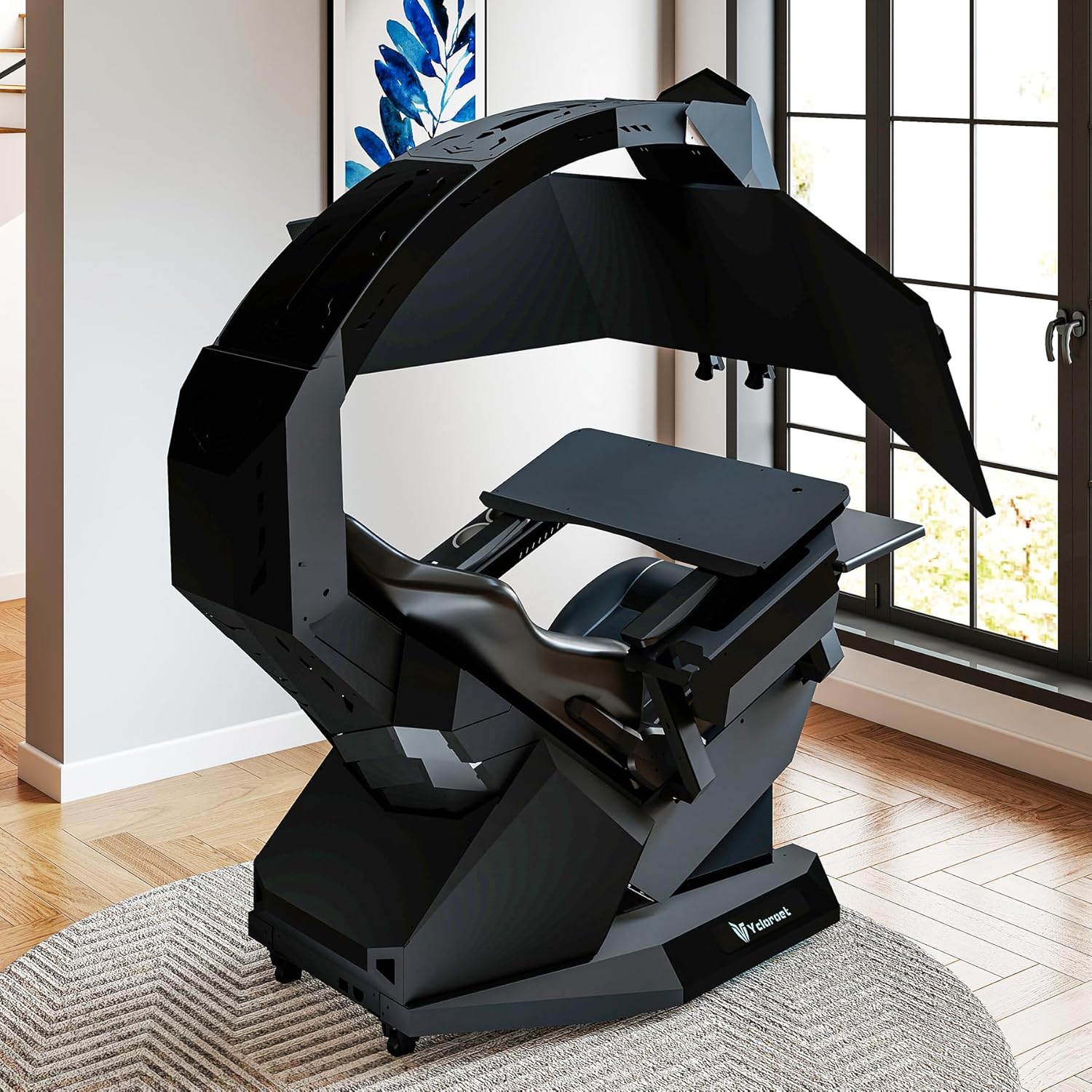 T2 Zero Gravity Leather Massage Chair - Ergonomic Gaming/Office Cockpit, 160° Recline, 3-Screen/49-inch Ultra-Wide Monitor Compatible