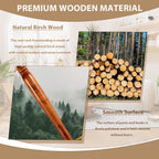 Solid Wooden Coat Rack Stand, Coat Racks Freestanding with 14 Hooks, Natural Birch Wood Coat stands with Sturdy Round Base, Tree Coat Hanger Standing for Entryway Bedroom Office（Begonia triangle2）