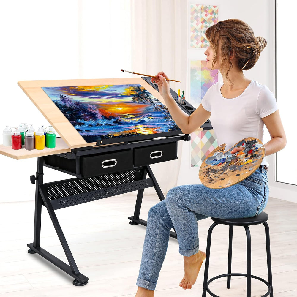 NOVA MICRODERMABRASION Adjustable Height Drafting Desk Drawing Table Tiltable...