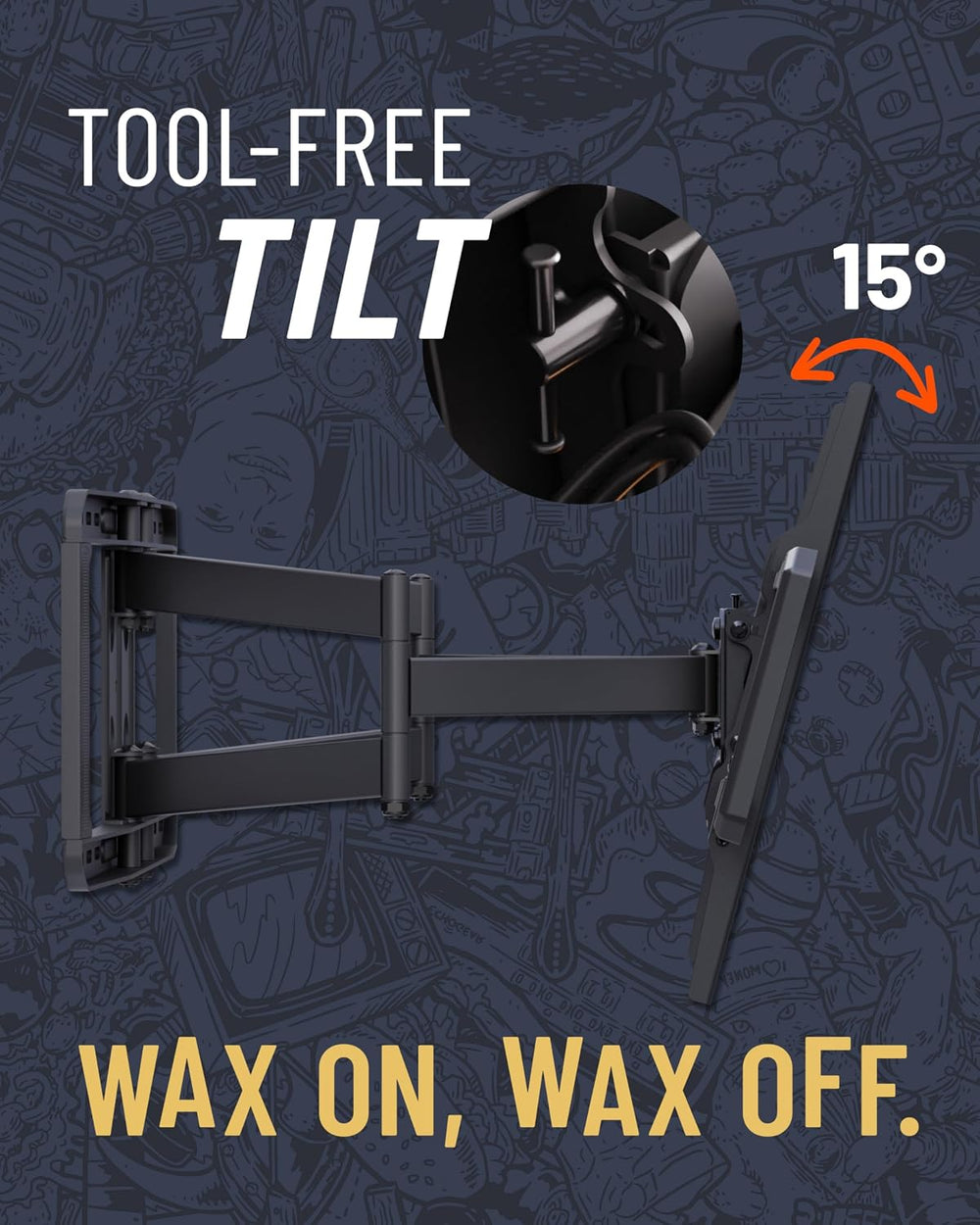 ECHOGEAR MaxMotion TV Wall Mount for Large TVs 42" to 90" - Full Mo...