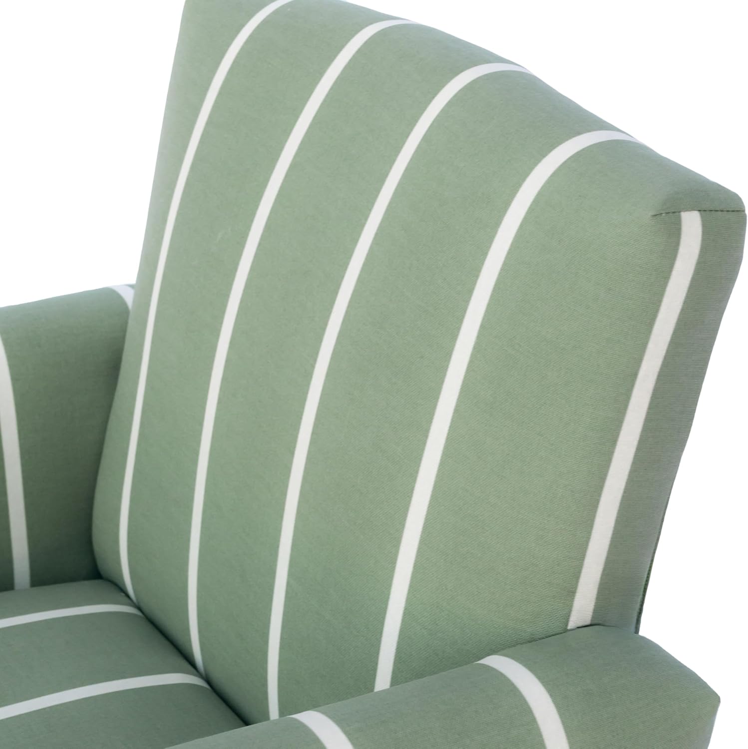 Kid Rocking Chair for Toddlers, Child Chair for Little Kids, Upholstered Toddler Armchair for Children, Comfy and Cute Little Kid Chairs (Rockers, Green Stripe)