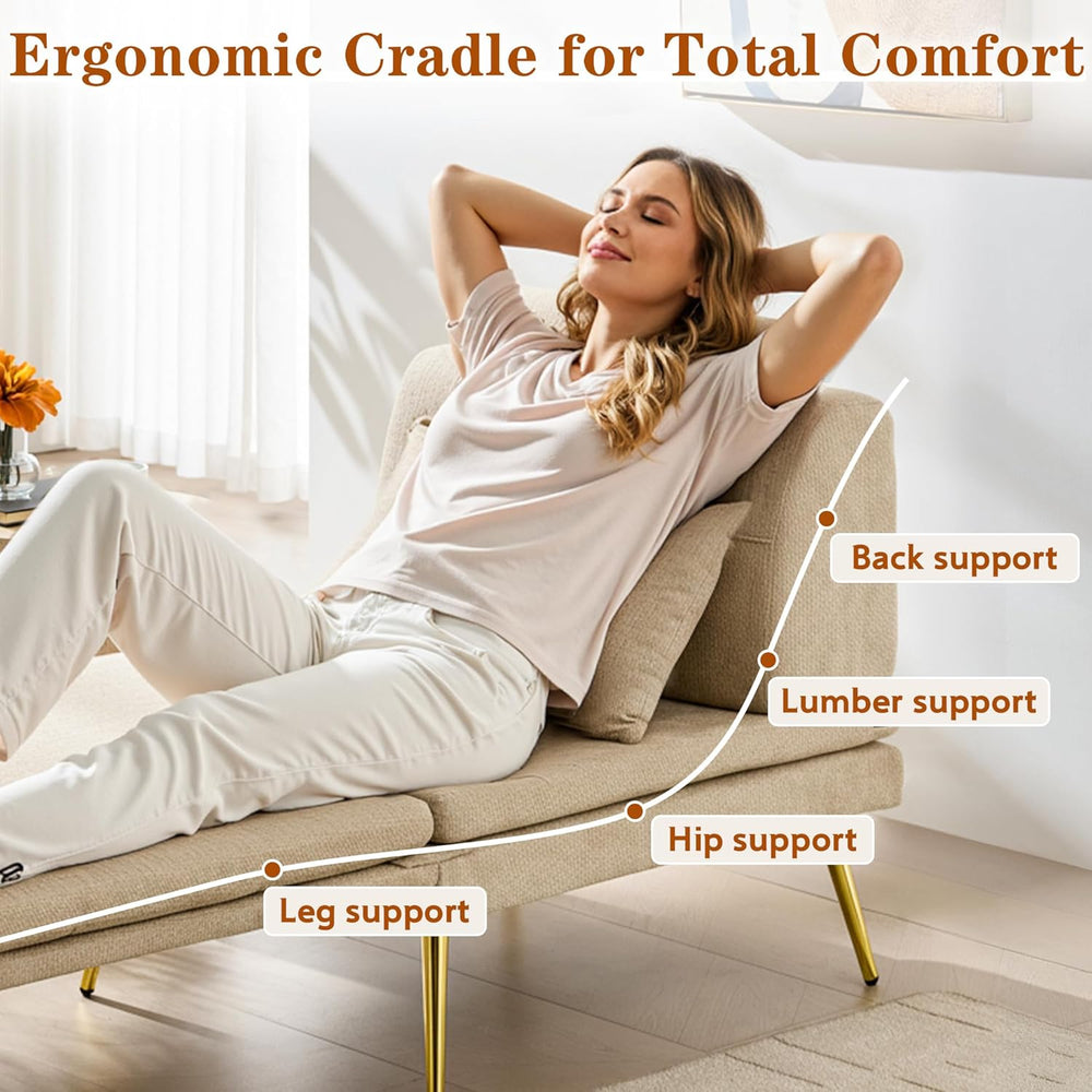 wanan 3-in-1 Convertible Sleeper Chair Bed, Futon Sofa Chair with Back Suppor...