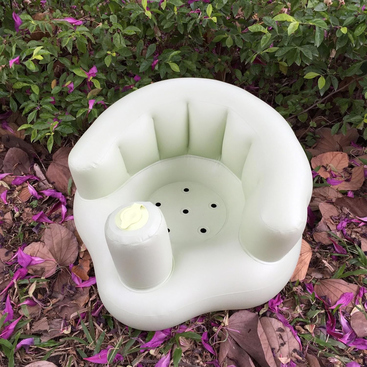 Inflatable High Chair Cute Safe Support Seat Easy To Inflate Portable for Bathing Play Feed PVC