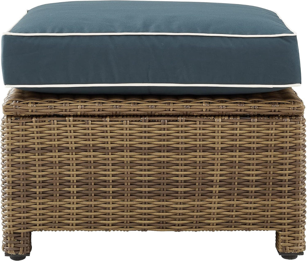 Crosley Furniture Bradenton Wicker Outdoor Ottoman Foot Rest for Patio, Deck,...