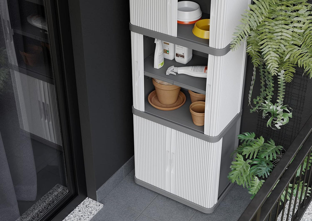 Terry, Rolling Space Cab 2, Indoor and Outdoor 2-Compartment Cabinet with Two...