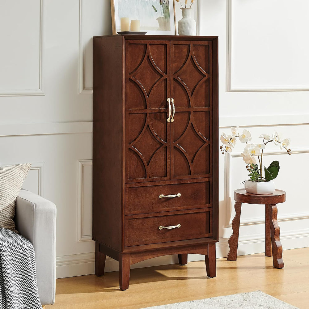 MERITLINE 53.5" Tall Kitchen Pantry Cabinet with Doors & Drawers, Mi...
