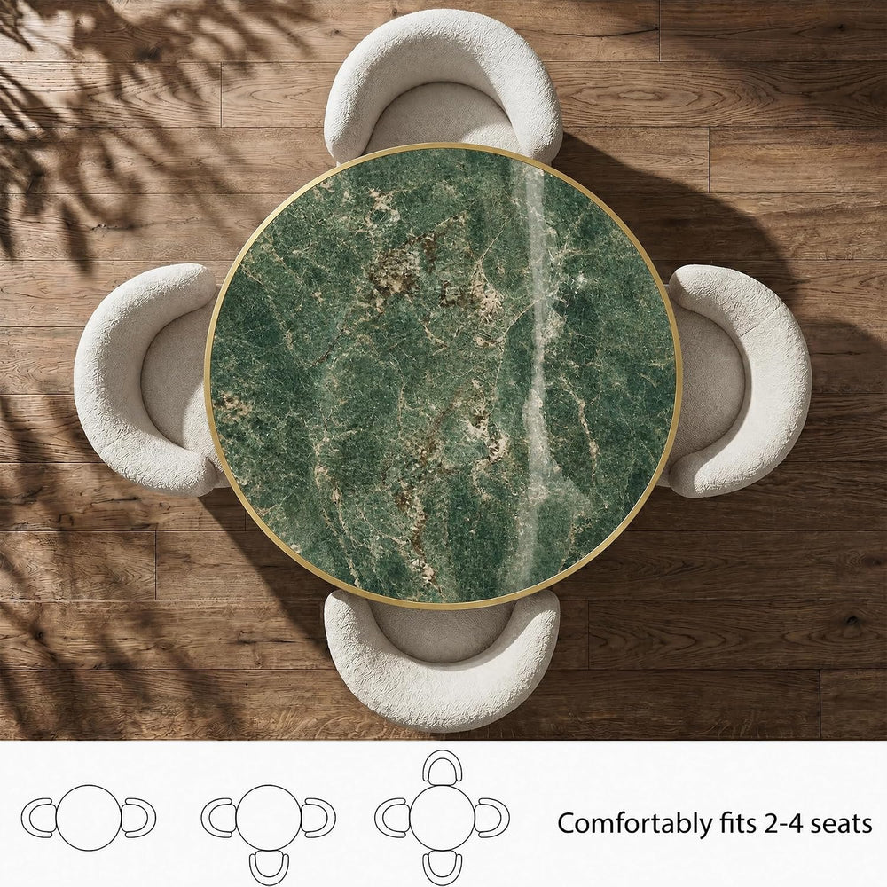 31.5" Tulip Table, Small Modern Round Dining Table for 2-4, Sintered Sto...