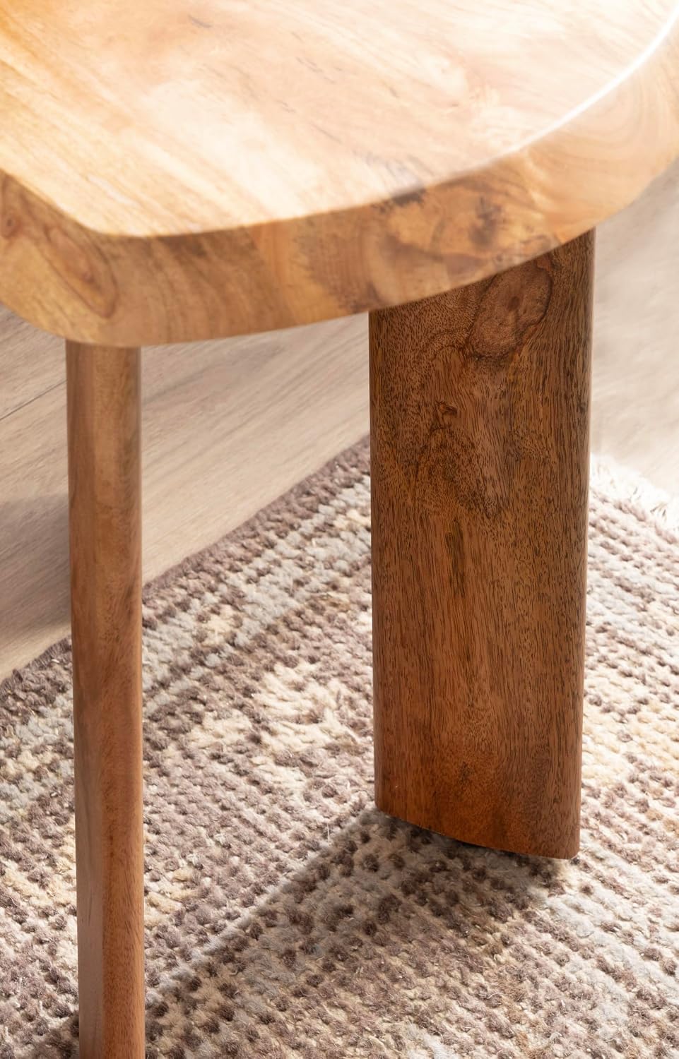 Kate and Laurel Vaux Modern Mango Wood Rectangular Side Table, 22 x 14 x 22, ...