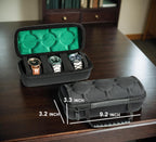 Hard Watch Travel Case,3 slots Watch Roll Case Storage and Organizer for Men and Women, with anti-move watch pillow (Black 3slot with green lining)