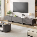 76.4'' Modern TV Stand for Living Room, Mid Century Modern TV Console,Entertainment Center with 3 Drawers, Large Storage Cabinet Table, Media Cabinet for Living Room, Bedroom, Grey