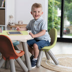Smoby Life Kid Terracotta Chair - Indoor and Outdoor Use - Anti-UV Treated - Recycled Material - From 18 Months - Made in France